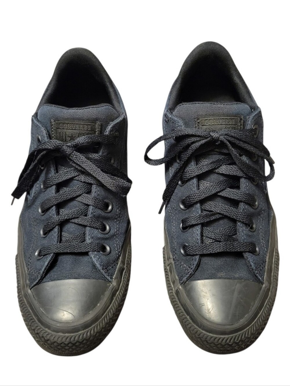 Converse Chuck Taylor All Stars, Monochrome Black Canvas Sneakers, Unisex M9/W11